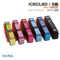 IC6CL80 6FpbN IC80 IC`bv ݊CNJ[gbW ʔ EPSON ݊ Gv\v^[Ή v^[CN ICBK80 ICC80 ICM80 ICY80 ICLC80 ICLM80 EP-808AW EP-907F EP-977A3 EP-978A3 EP-979A3 EP-982A3 Ȃ