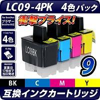 LC09 ブラザー（brother） 互換インクカートリッジ 4色セット【メール便送料無料】